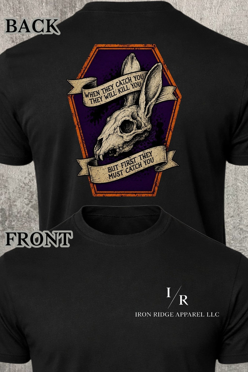 Iron Ridge Apparel™- Momento Mori Collection- Run Rabbit Comfort T-Shirt