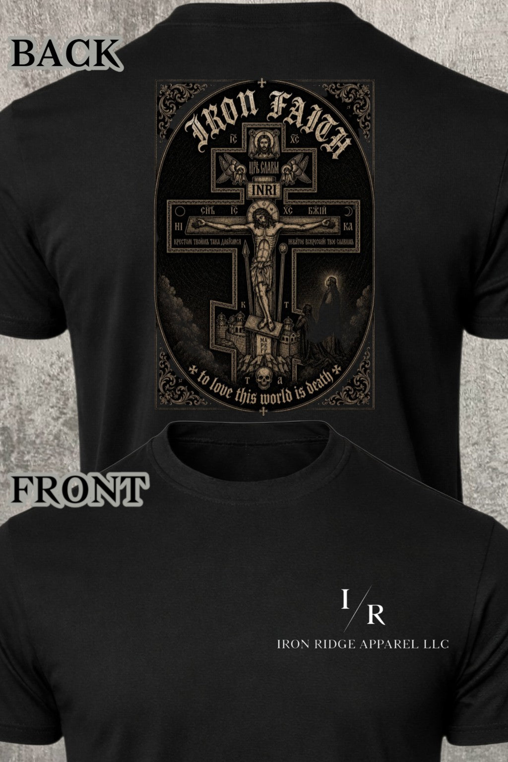 Iron Ridge Apparel™- Iron Faith Collection- The Crucible of Christ Comfort T-Shirt