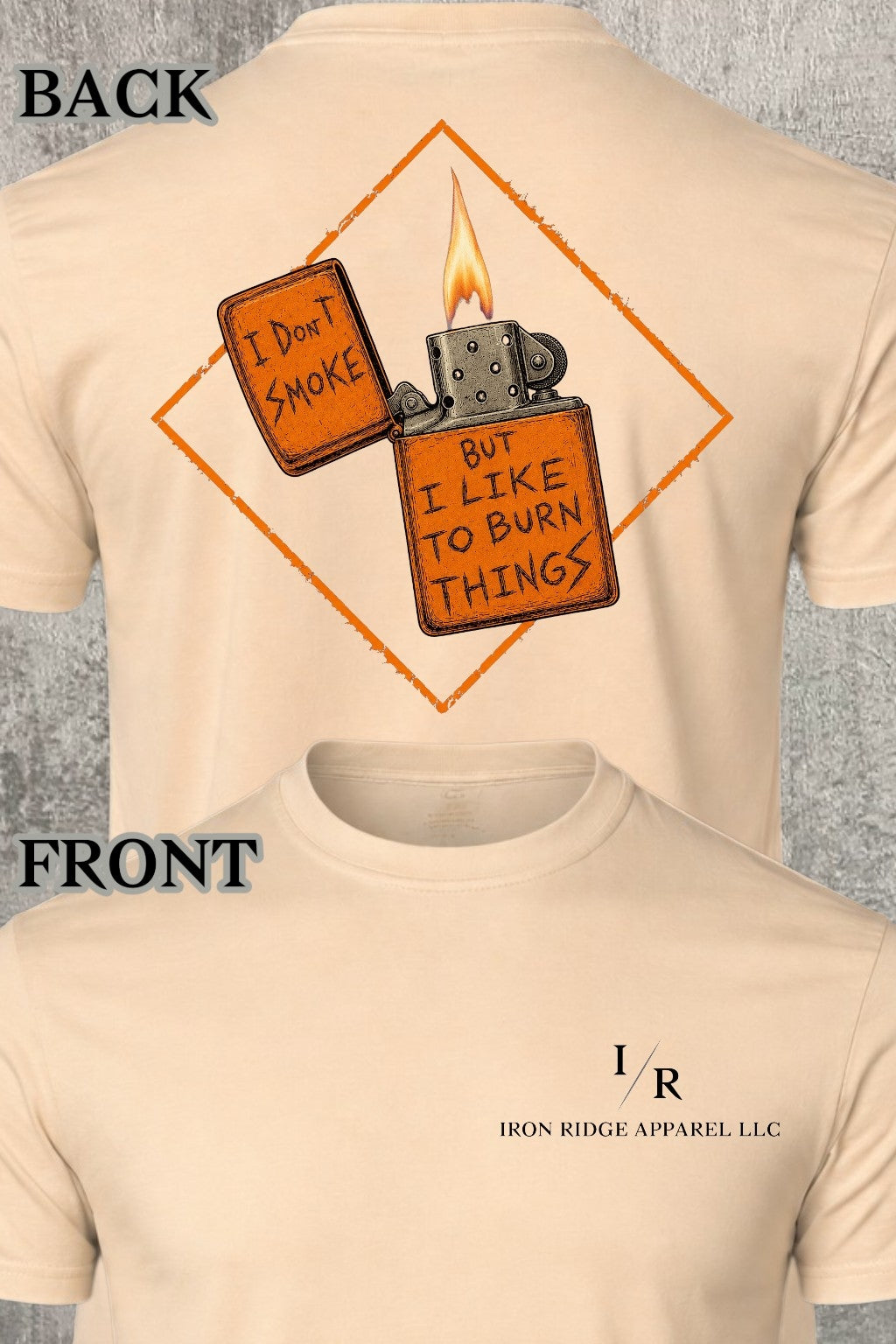 Iron Ridge Apparel™- Momento Mori Collection- Burn Lighter Comfort T-Shirt