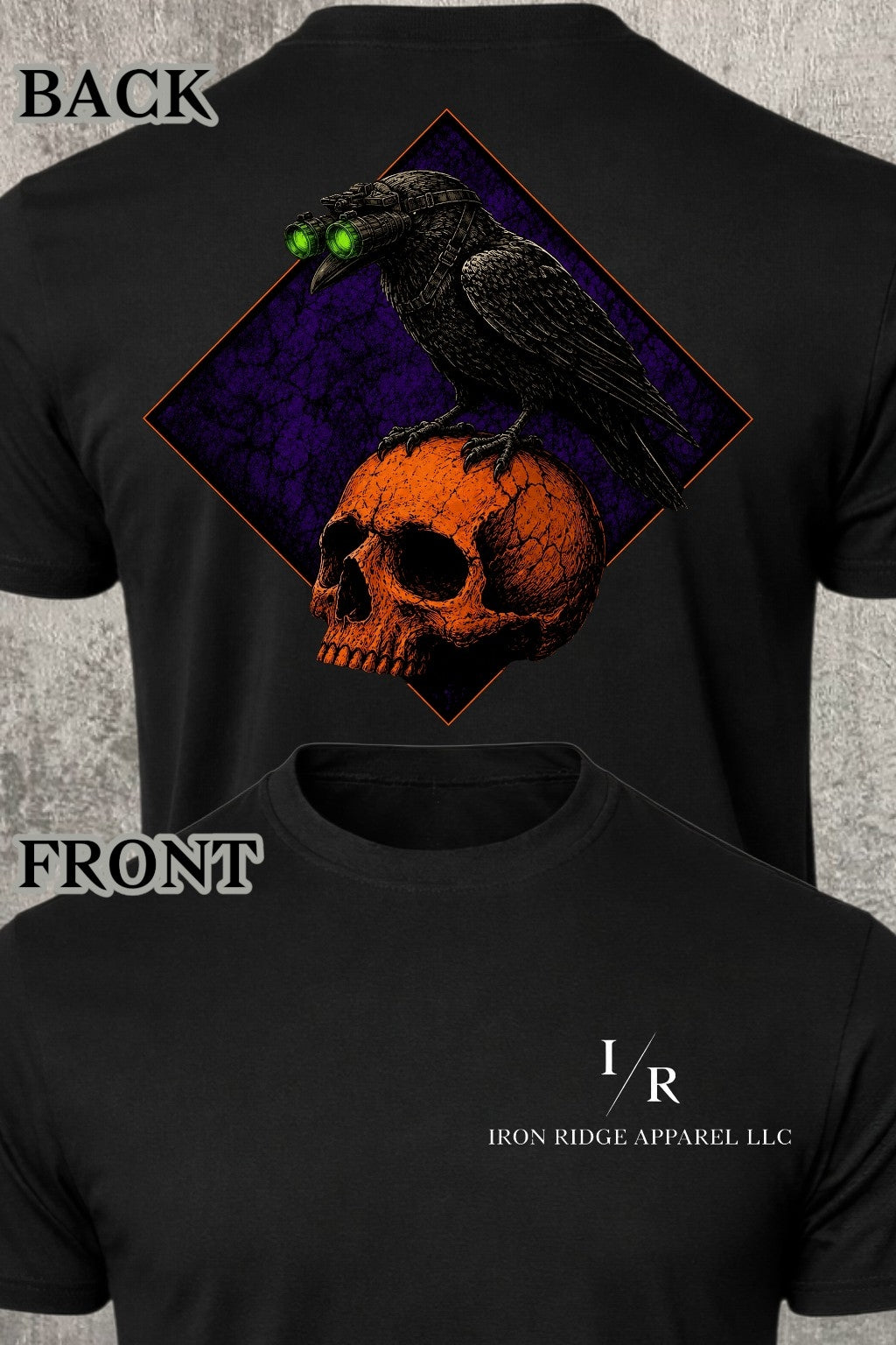 Iron Ridge Apparel™- Momento Mori Collection- Tactical Raven Comfort T-Shirt