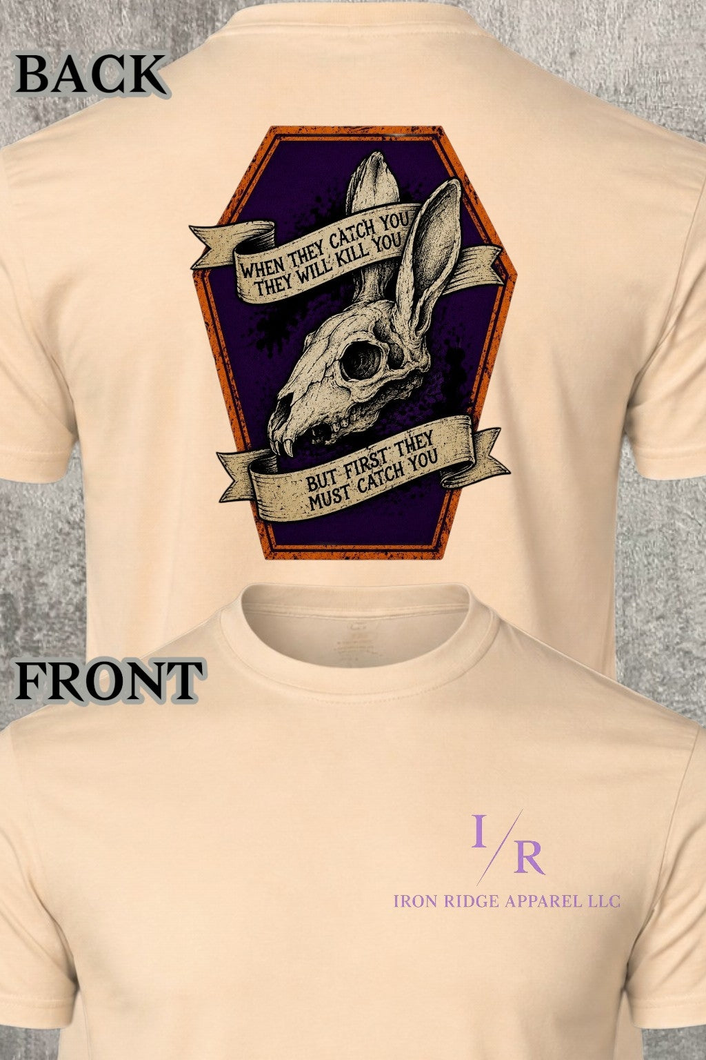 Iron Ridge Apparel™- Momento Mori Collection- Run Rabbit Comfort T-Shirt