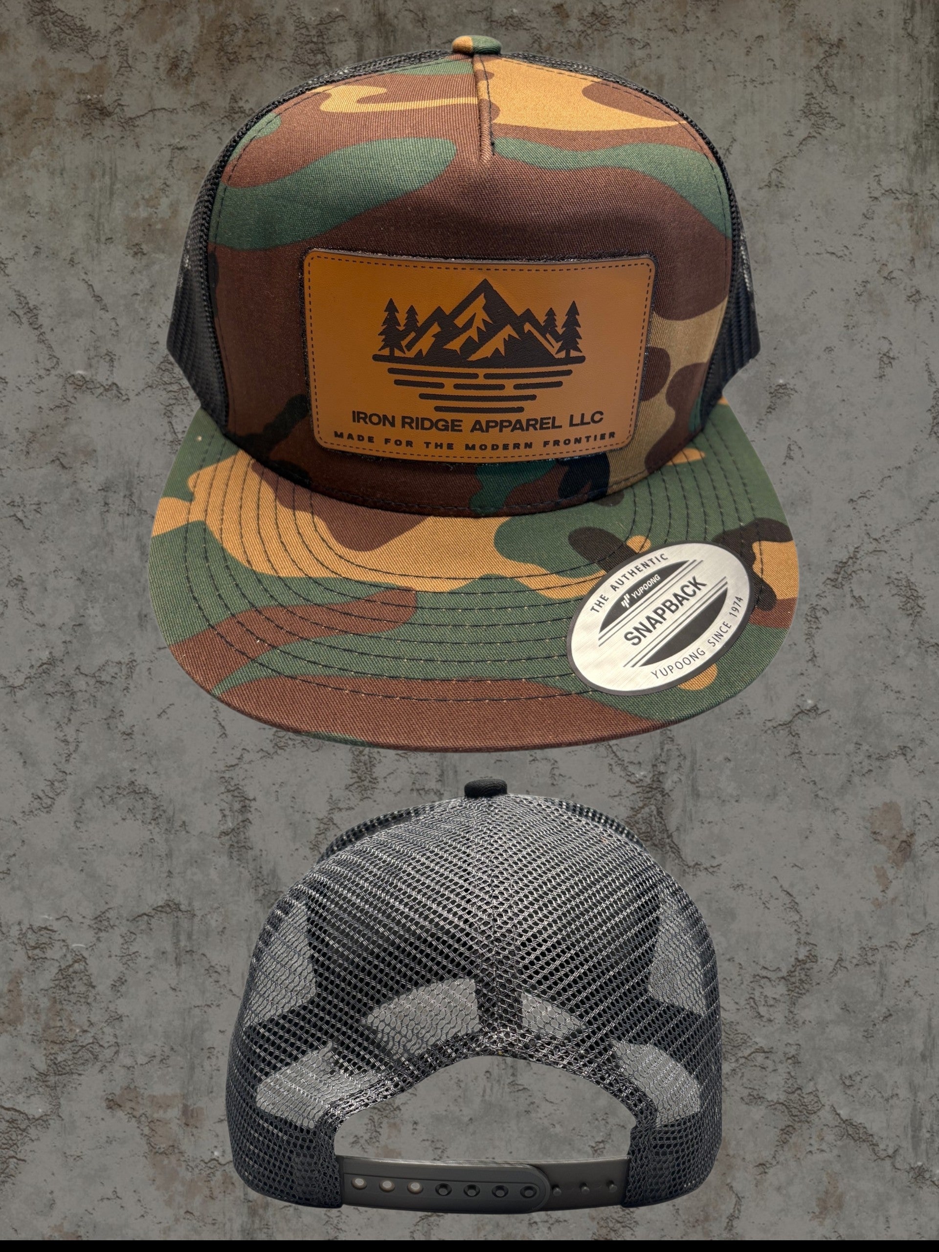 Iron Ridge Apparel™ – Cold War M81 Woodland Snapback Trucker Hat