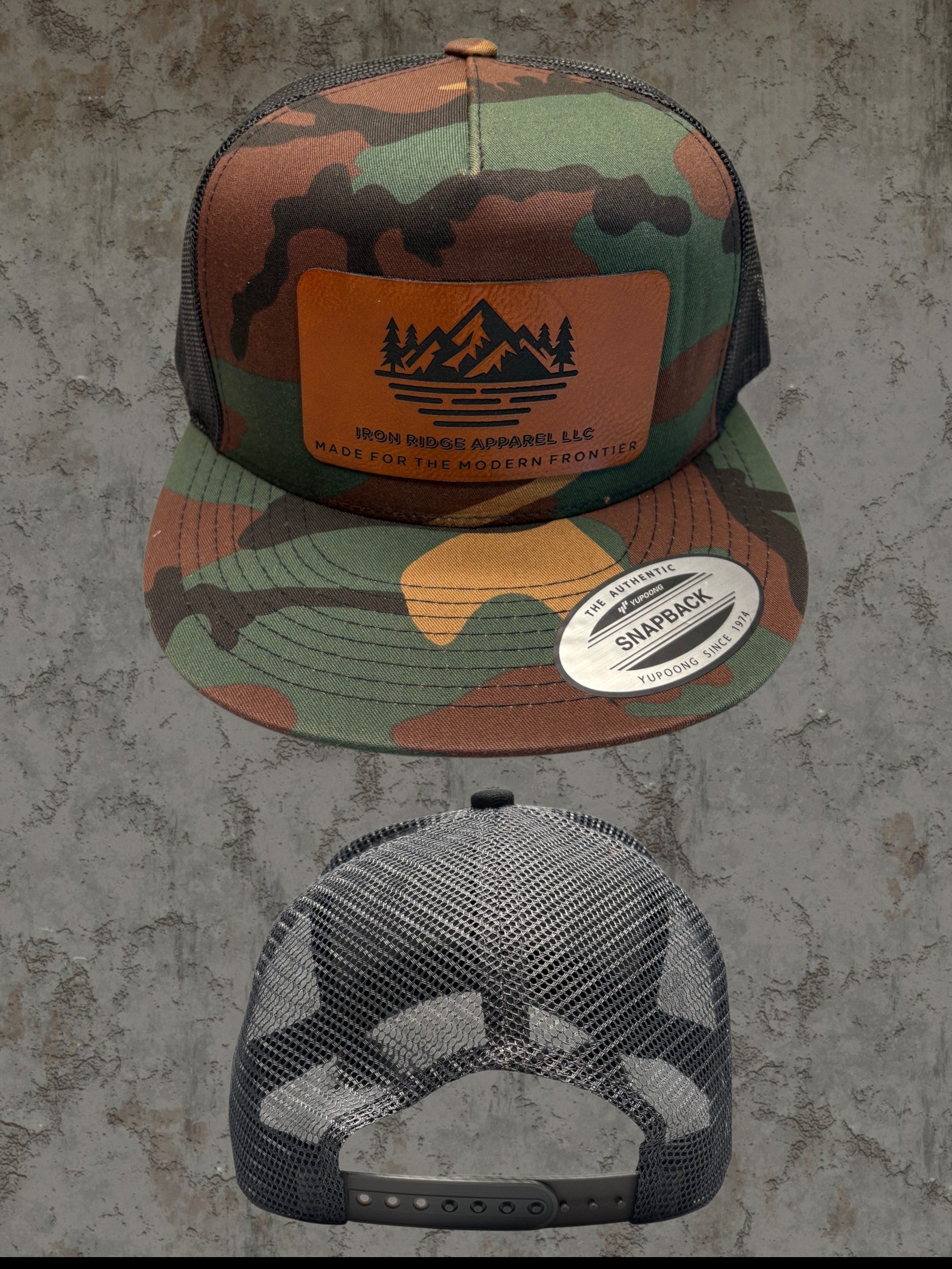 Iron Ridge Apparel™ – Cold War M81 Woodland Snapback Trucker Hat