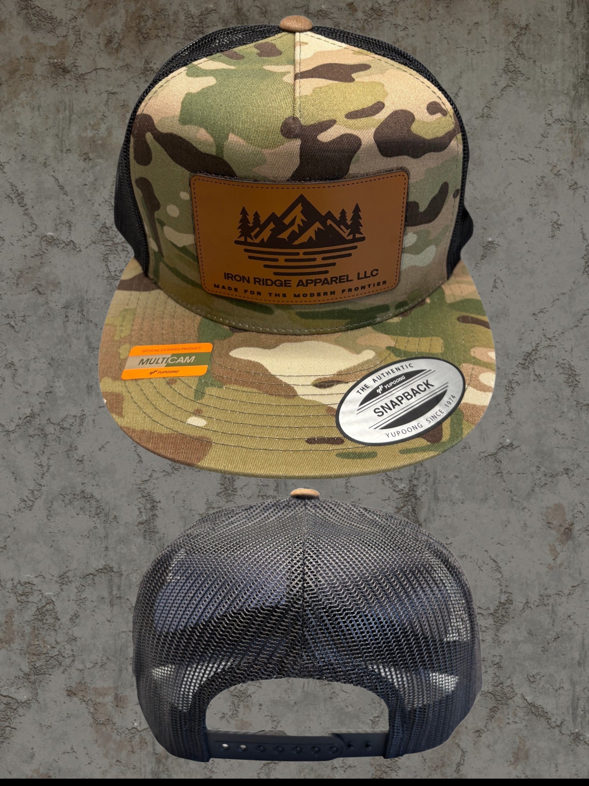 Iron Ridge Apparel™ `Merica Multicam Snapback Trucker Hat