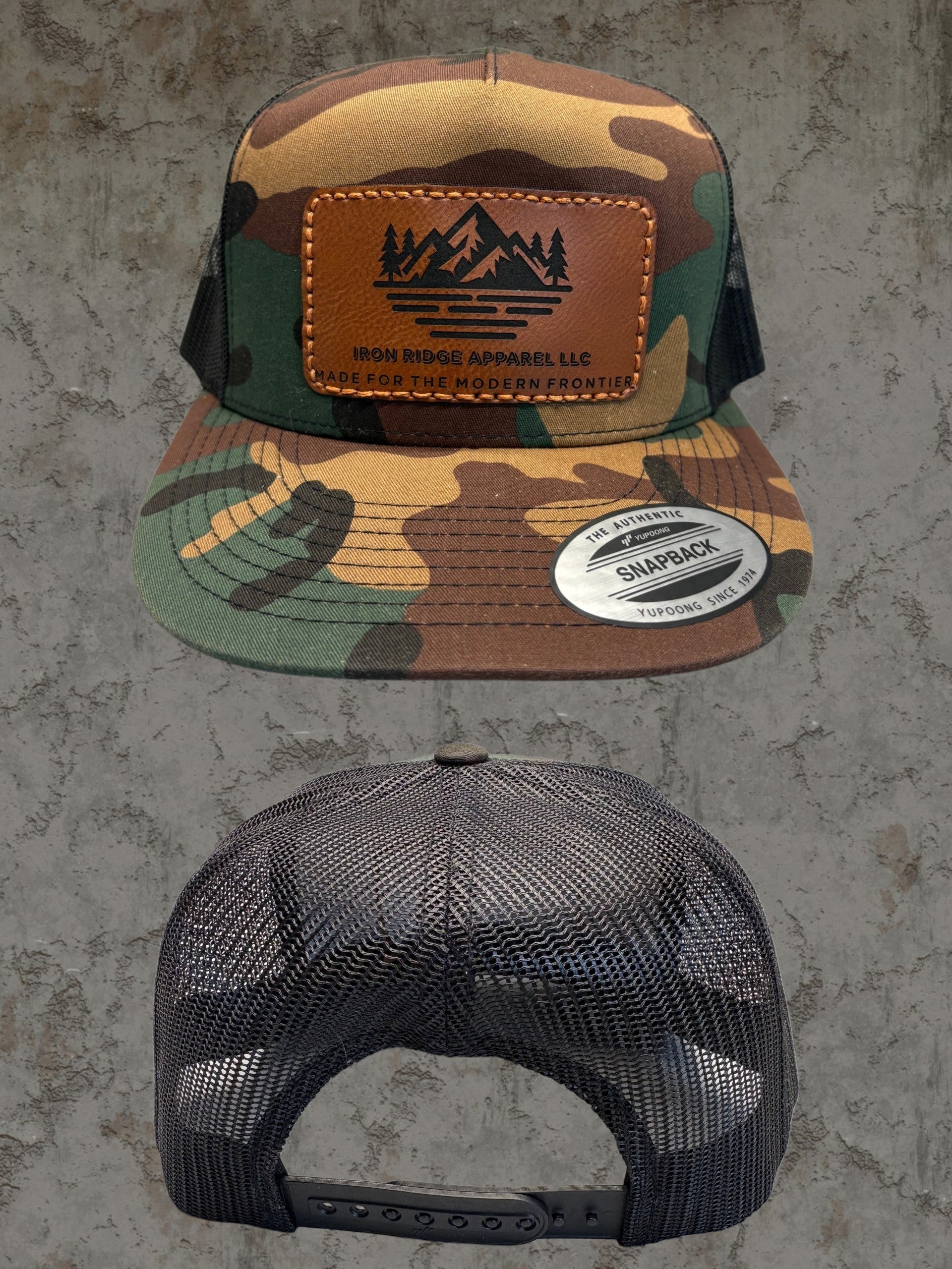 Iron Ridge Apparel™ – Cold War M81 Woodland Snapback Trucker Hat