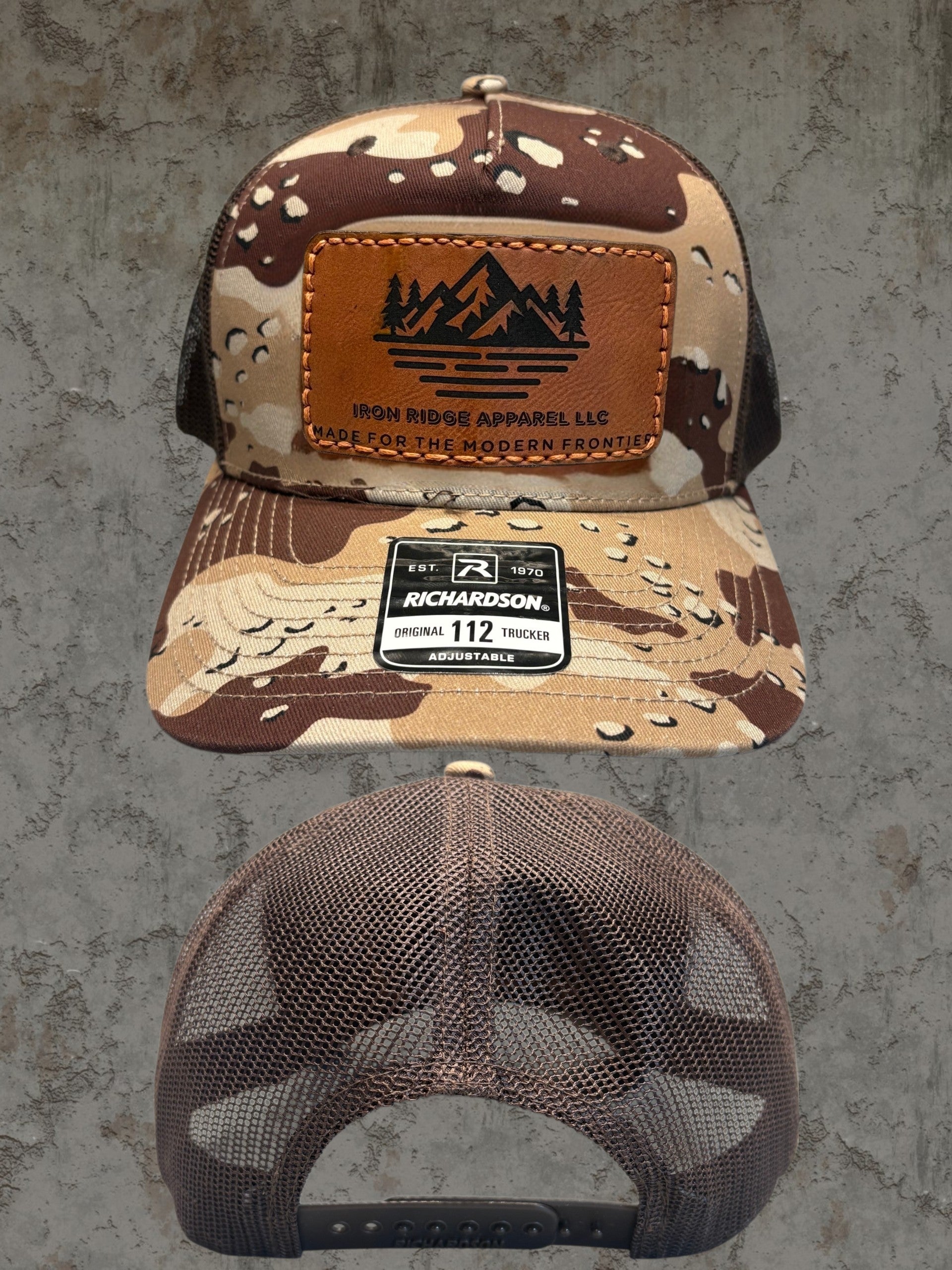 Iron Ridge Apparel™- Desert Chocolate Chip Pattern® Snapback Trucker Hat