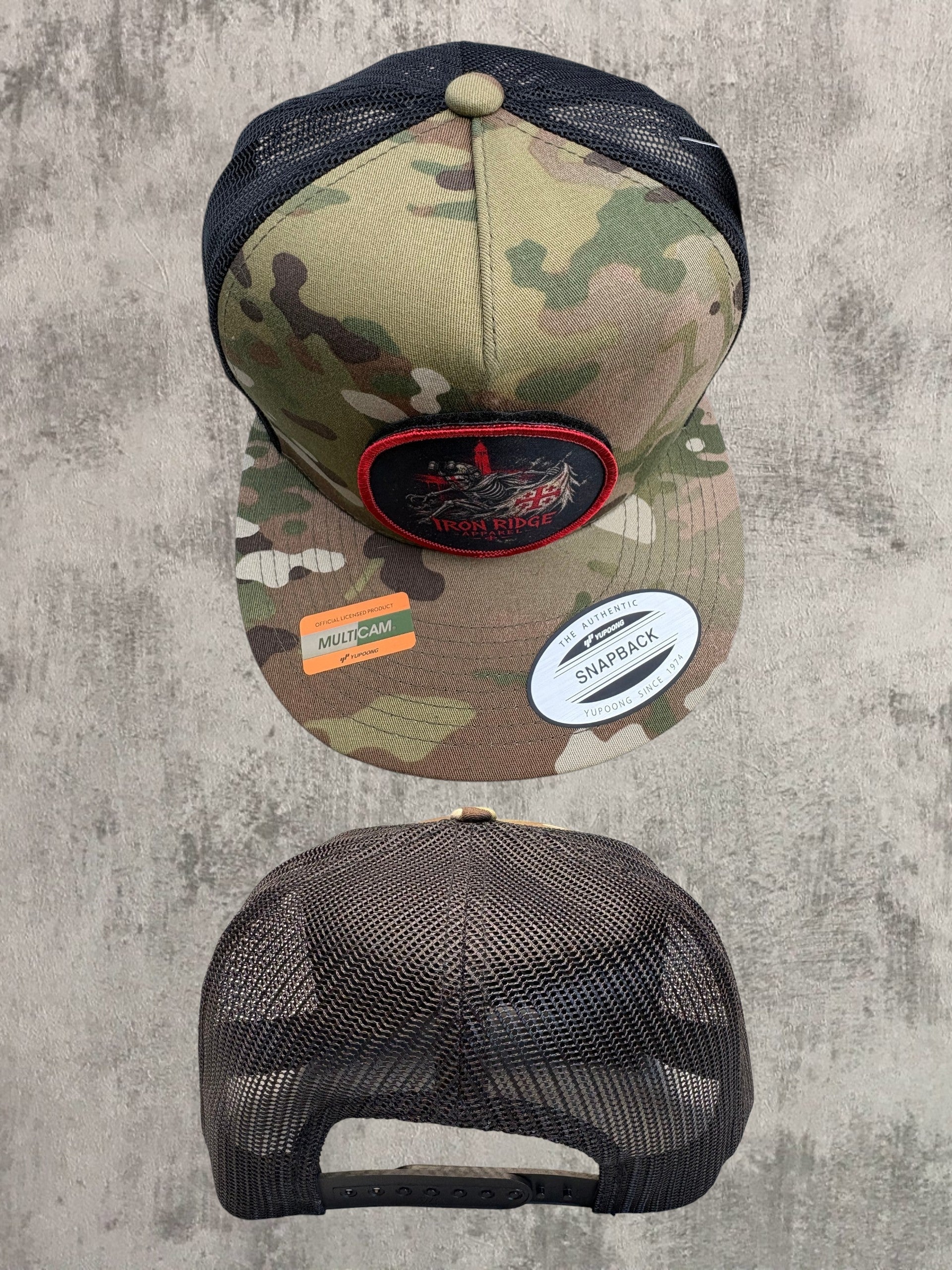 Iron Ridge Apparel™ `Merica Multicam Snapback Trucker Hat