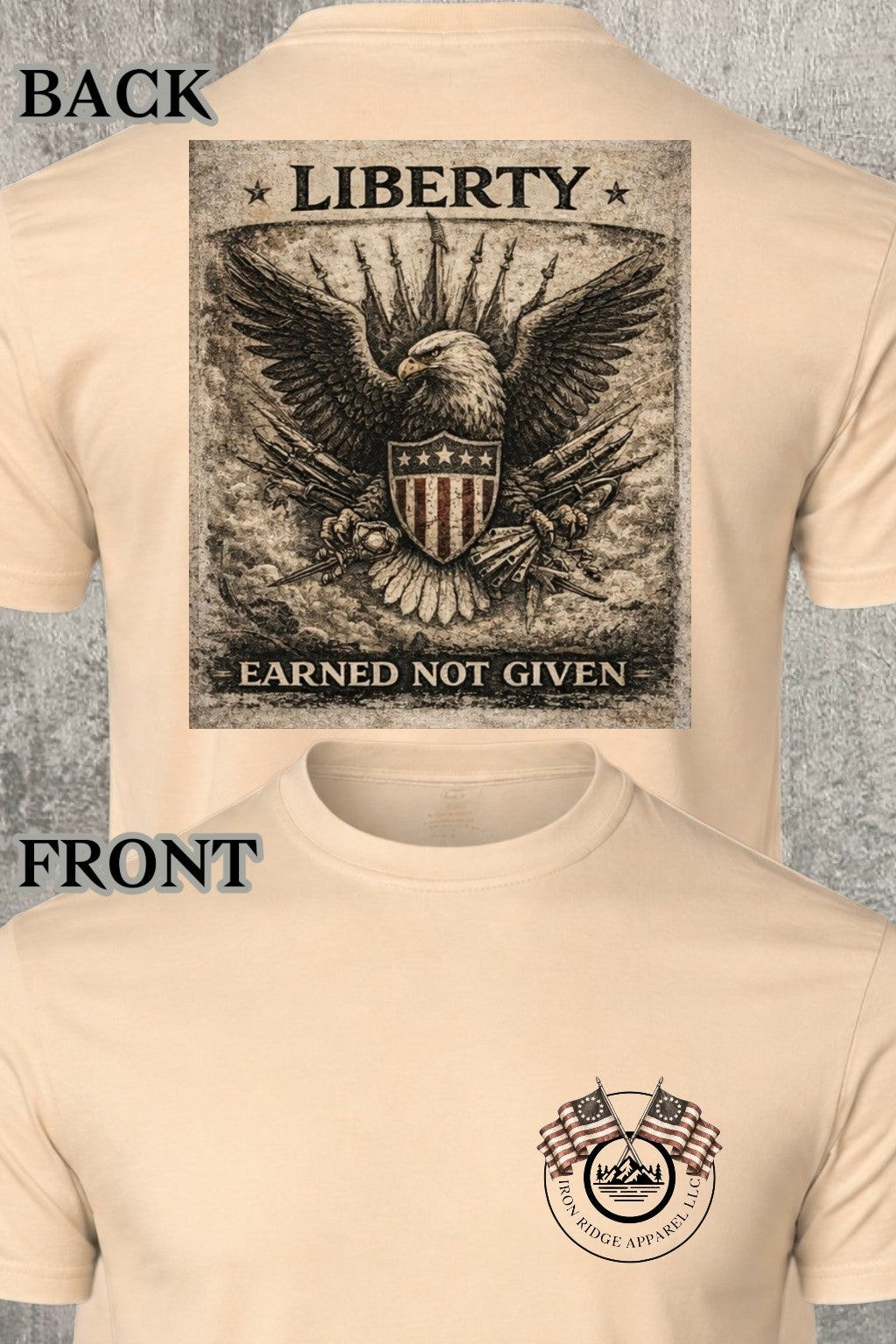 Iron Ridge Apparel™- Revolution on the Ridge Collection: Liberty Comfort T-Shirt