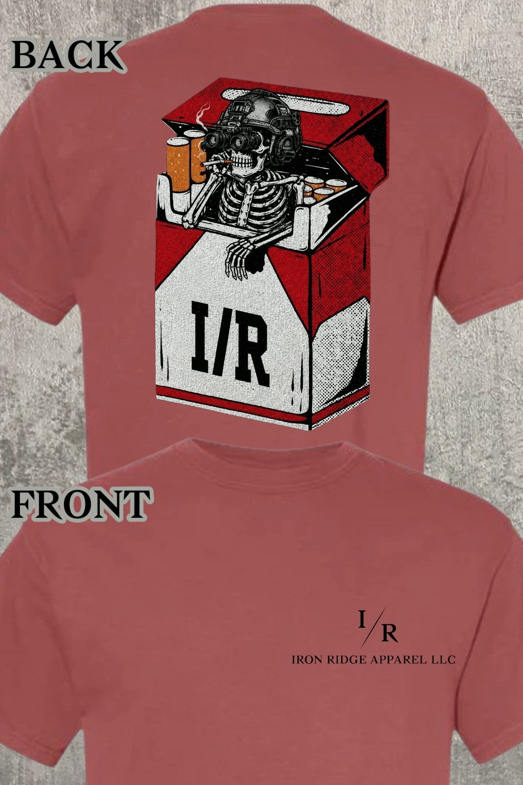 Iron Ridge Apparel™- Momento Mori Collection- Smoke Break Comfort T-Shirt